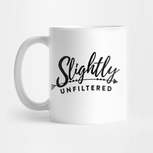 Slightly Unfiltered Black Logo Mug